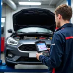 A1 Diagnostics Bosch Car Service Technician at Work