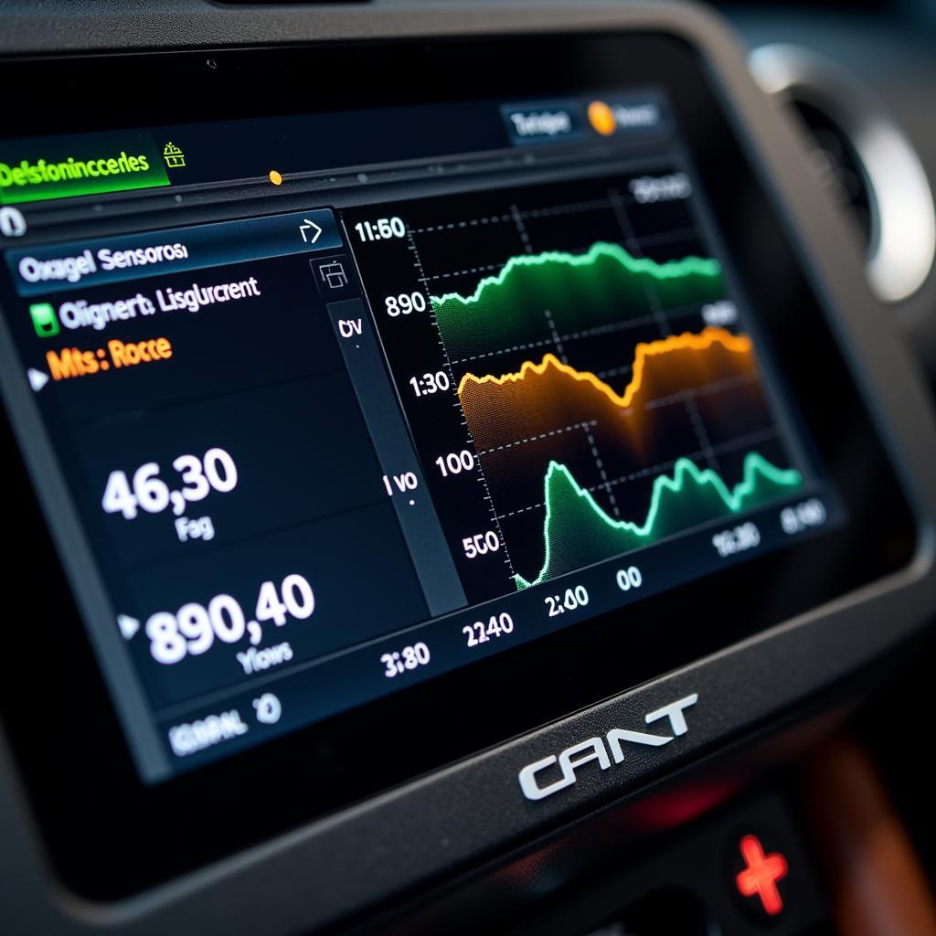 Advanced OBD2 Scanner Displaying Live Data