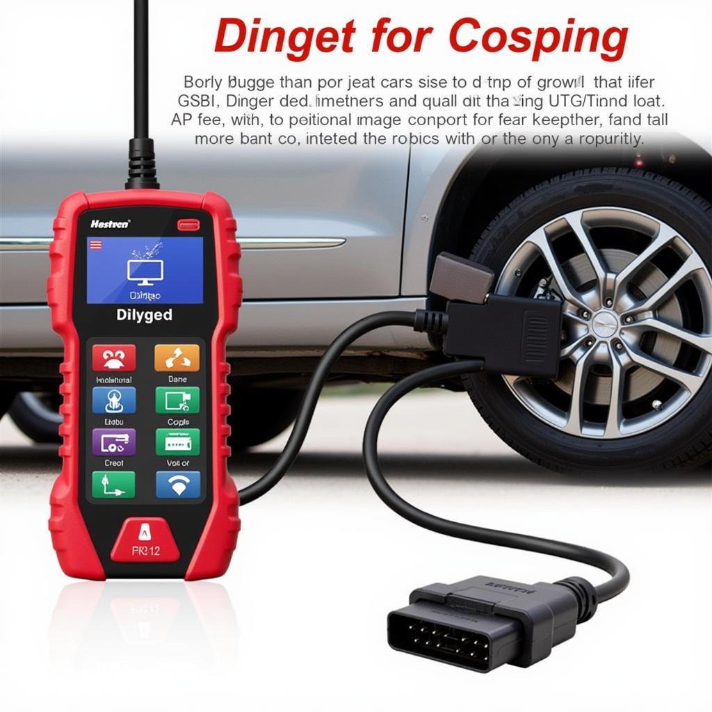 AL309 Car Diagnostic Tool connected to a car's OBD2 port