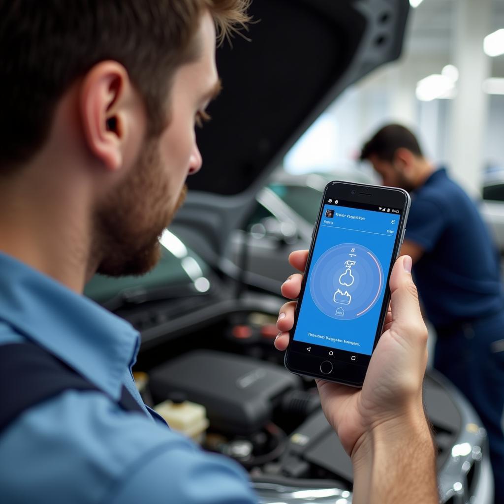 Android Car Diagnostic App in Use