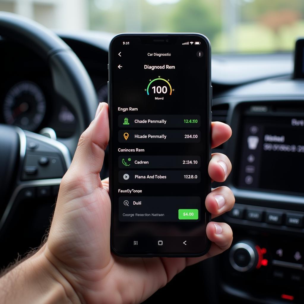 Car Diagnostic App on Android Smartphone