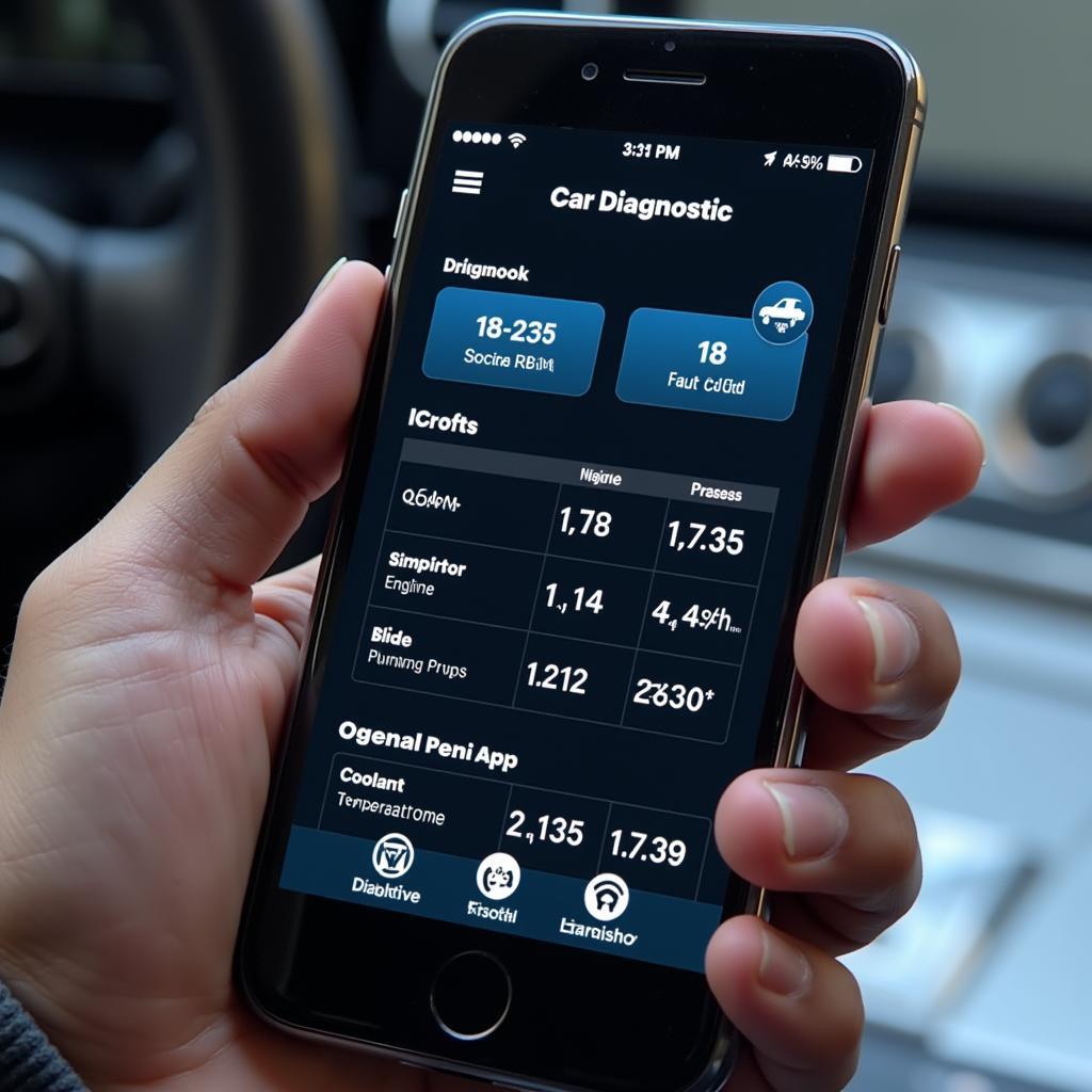 Android Car Diagnostic App Interface