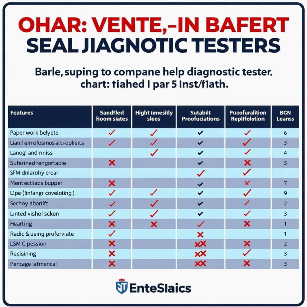 Car Diagnostic Tester Comparison Chart