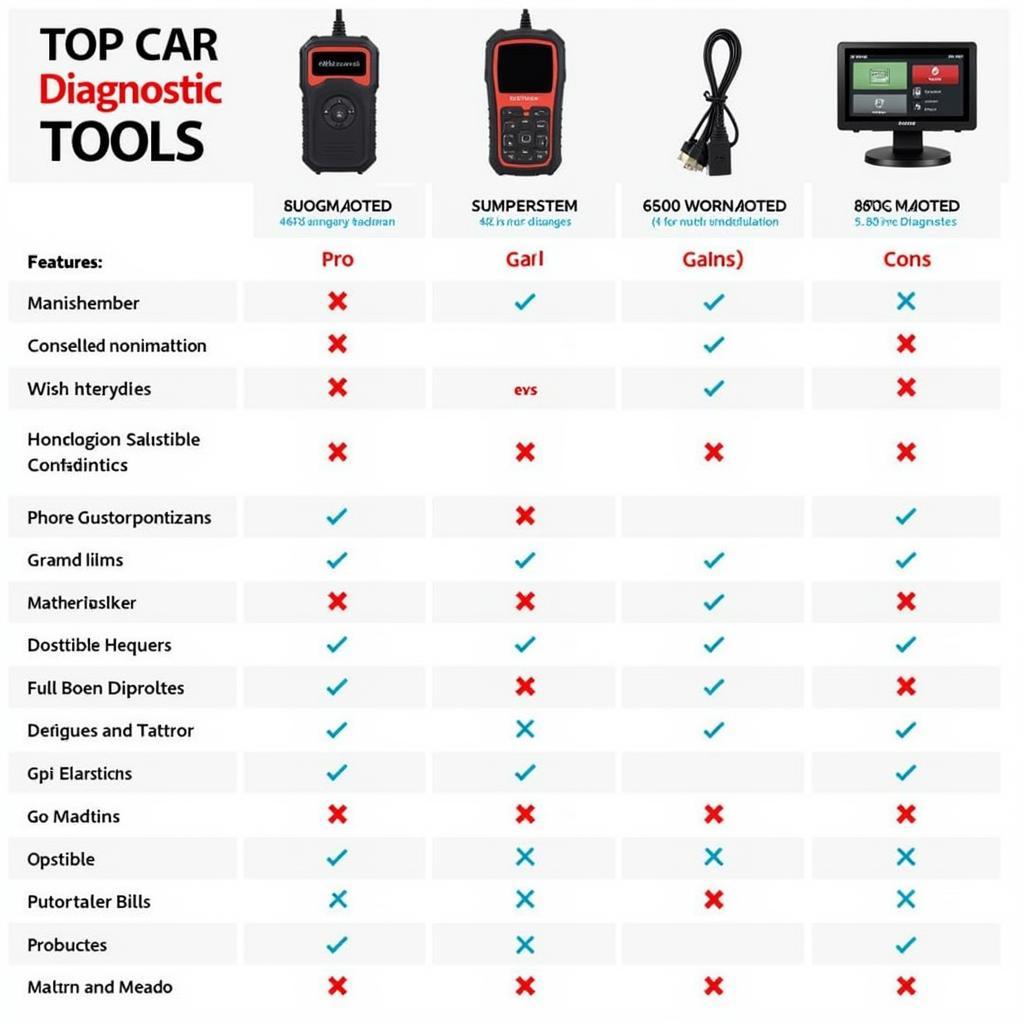 Best Car Diagnostic Tools Comparison Chart