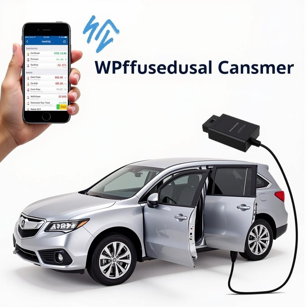 Smartphone connected to a bluetooth car scanner