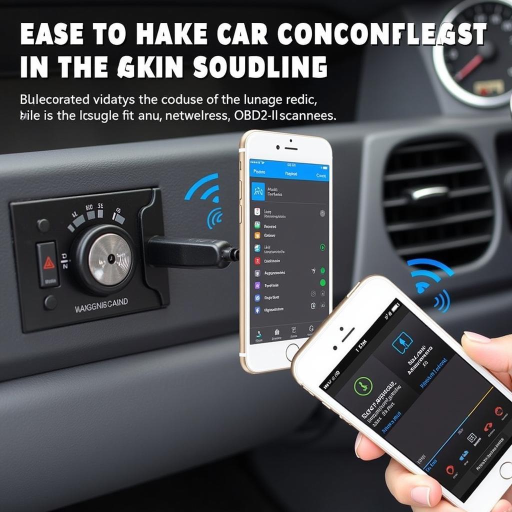 Bluetooth OBD2 Scanner Connected to Smartphone