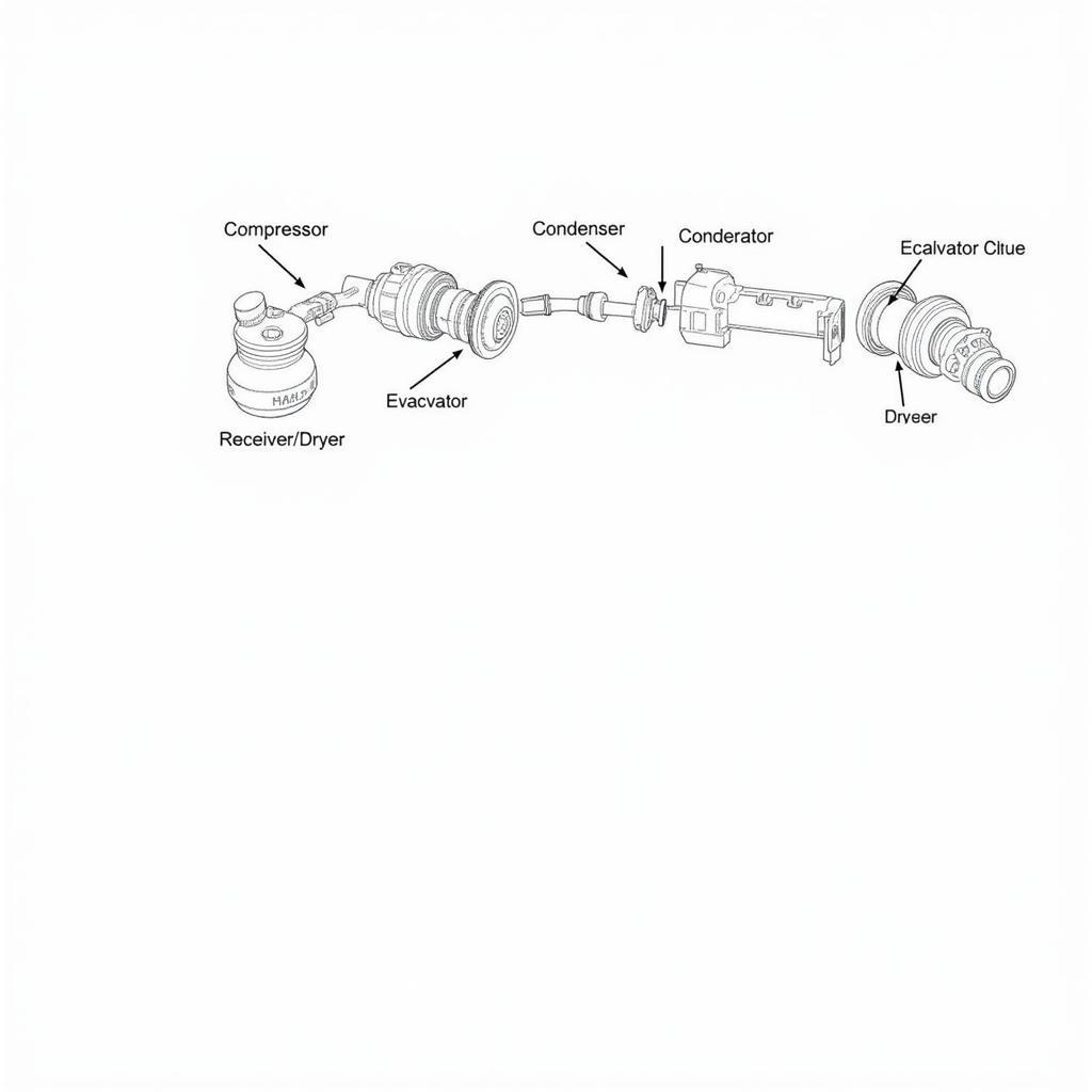 Diagram of car AC components