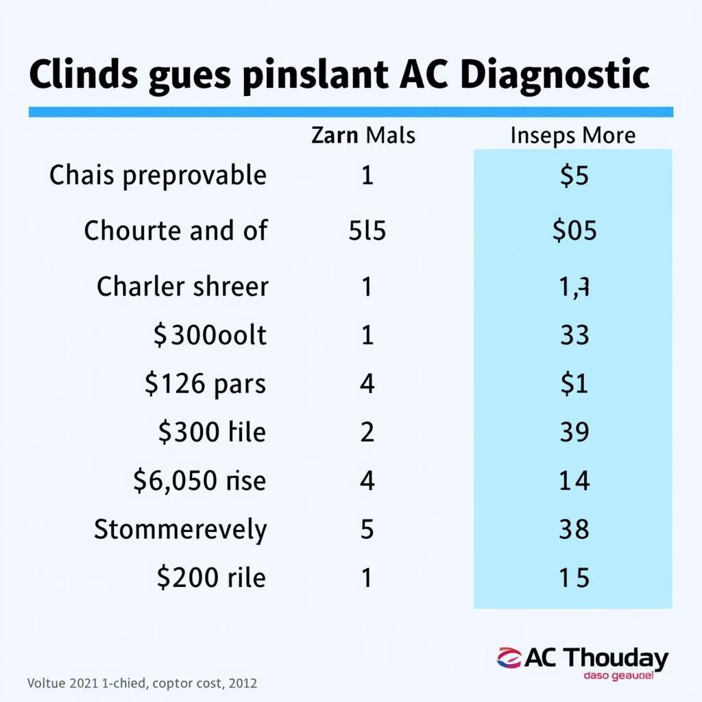 Car AC Diagnostic Cost Comparison