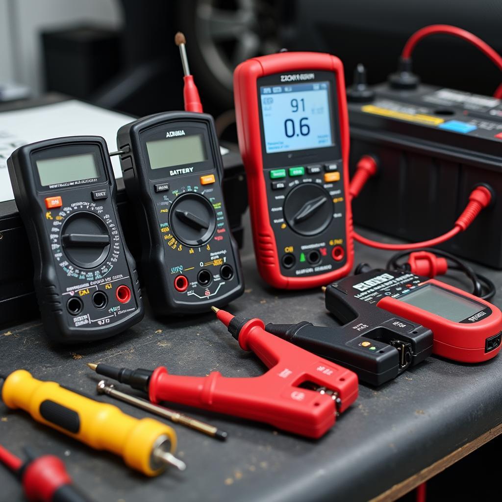 Types d'outils de diagnostic de batterie de voiture