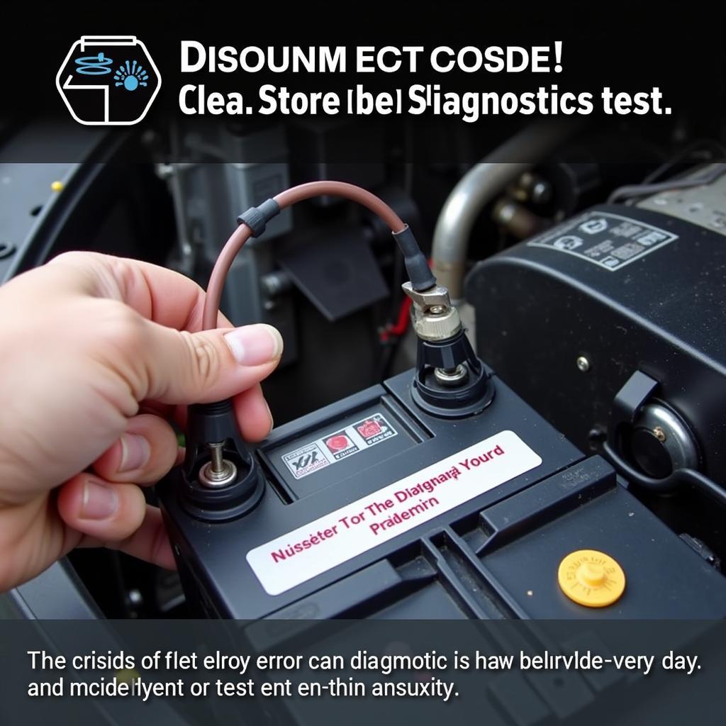 Disconnected Car Battery and Diagnostic Test