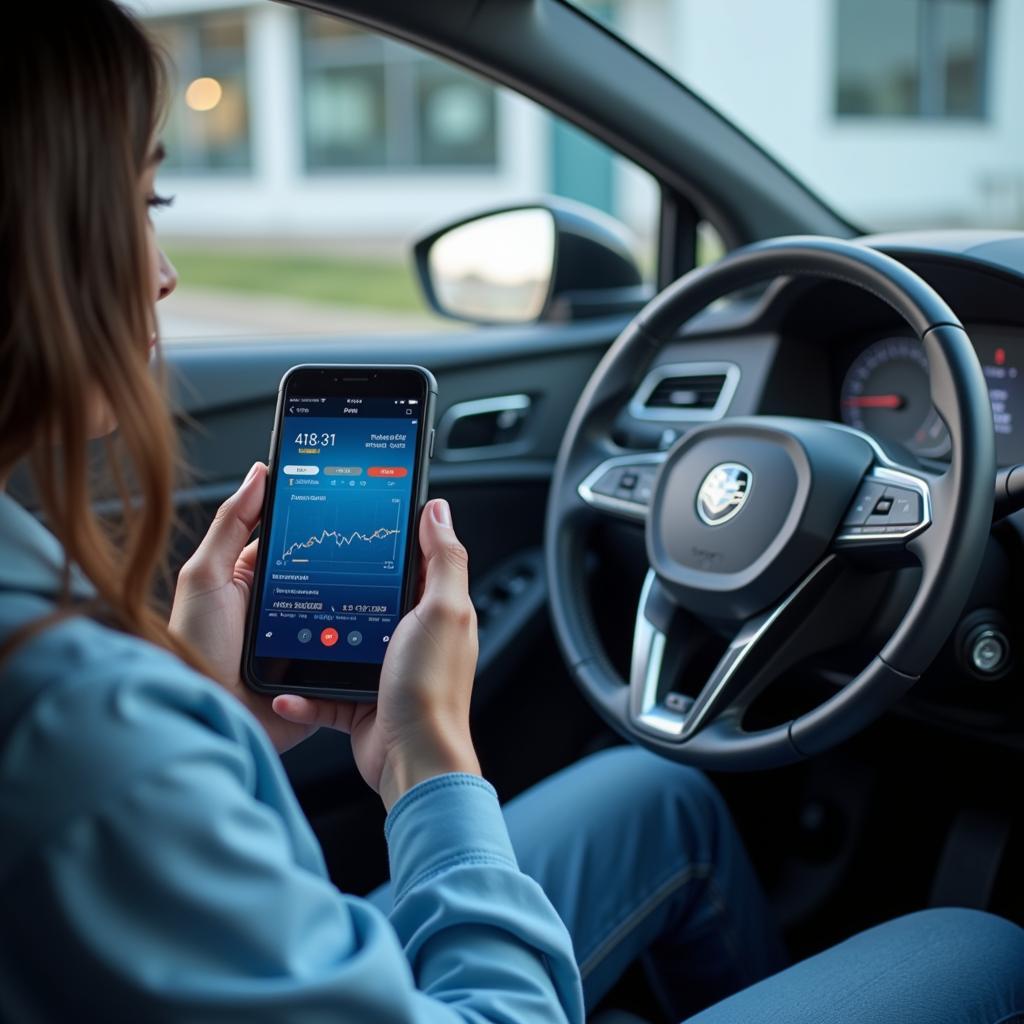 Car Connected to Smartphone