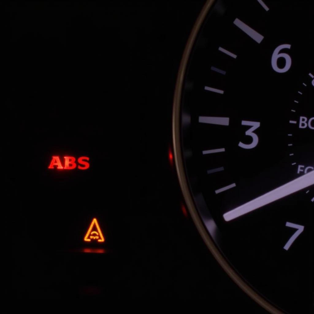 Dashboard warning lights illuminated