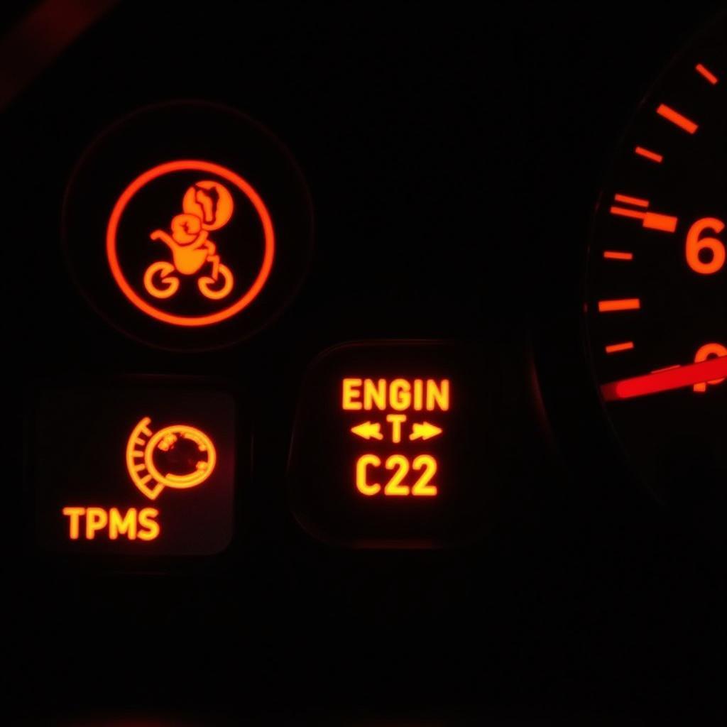 Car Dashboard Warning Lights Related to PSI