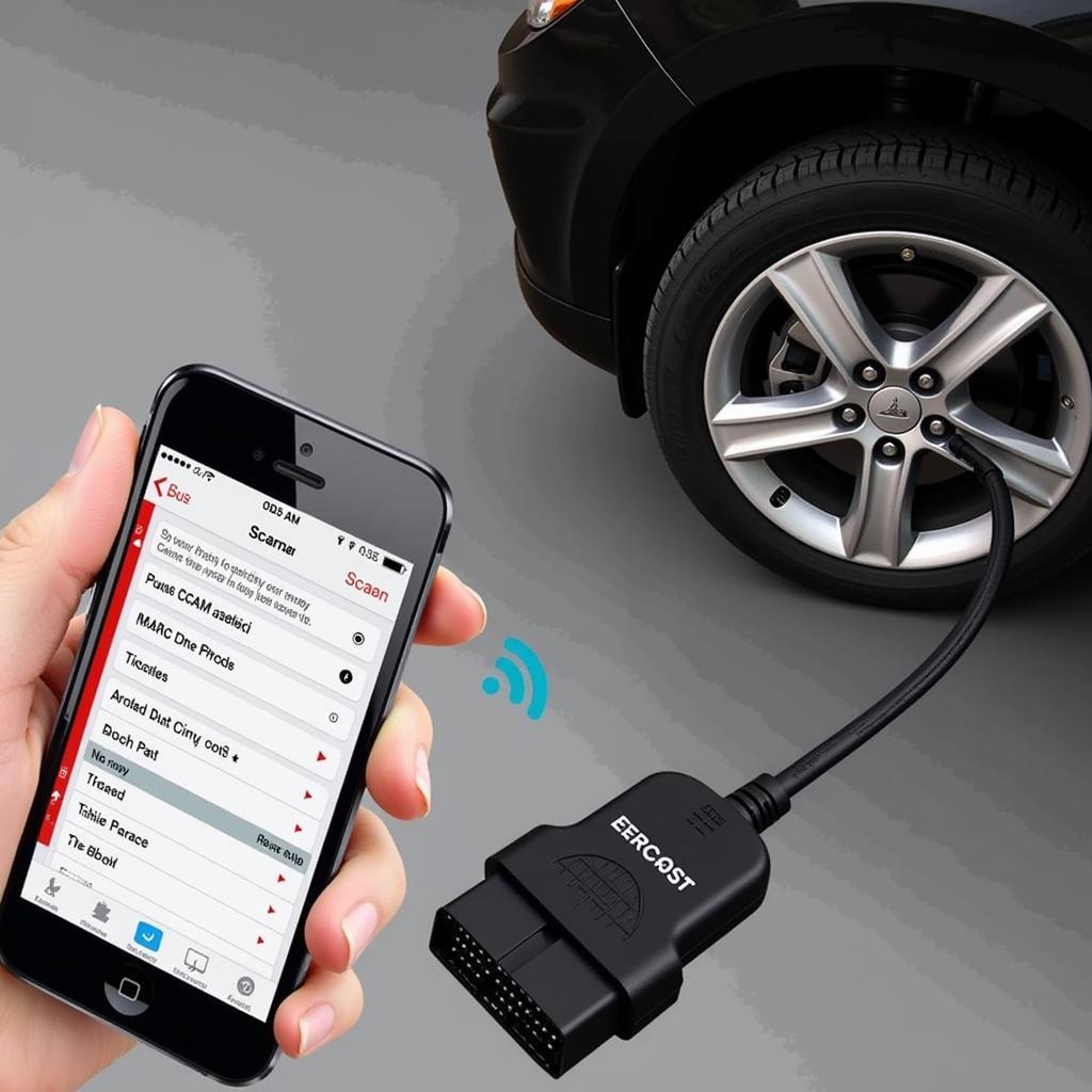 Car Diagnostic App Connecting to Car
