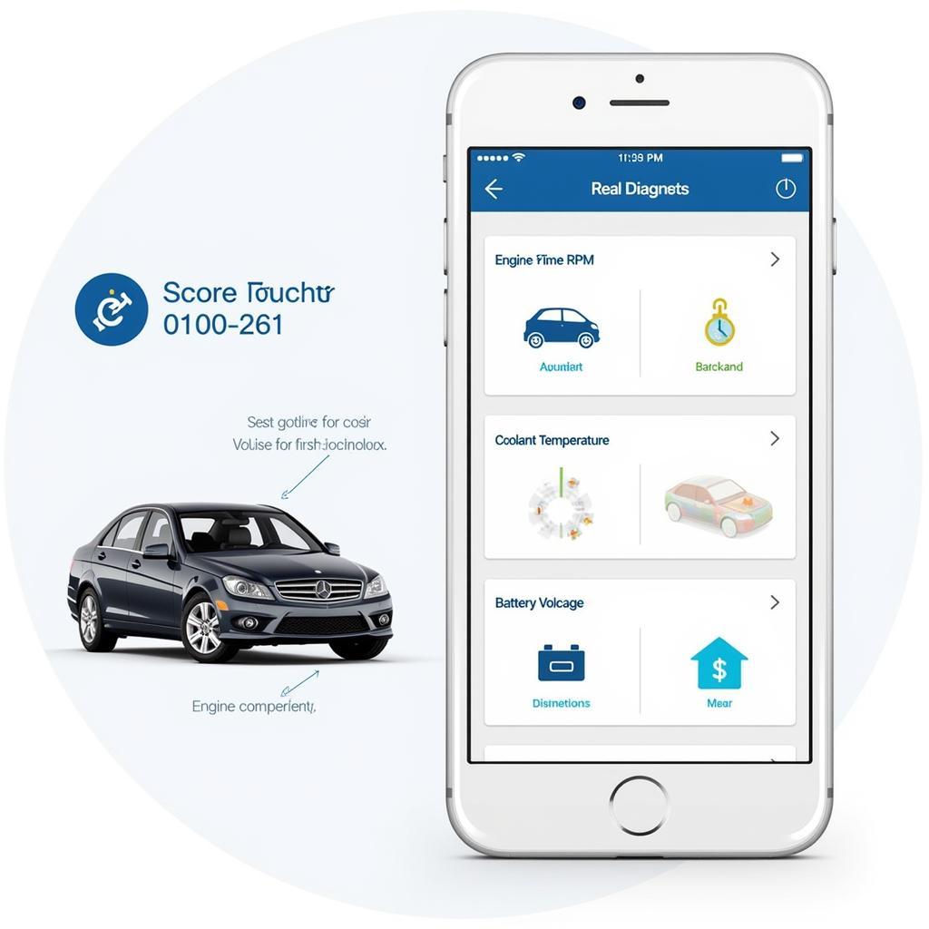 Modern Car Diagnostic App Dashboard