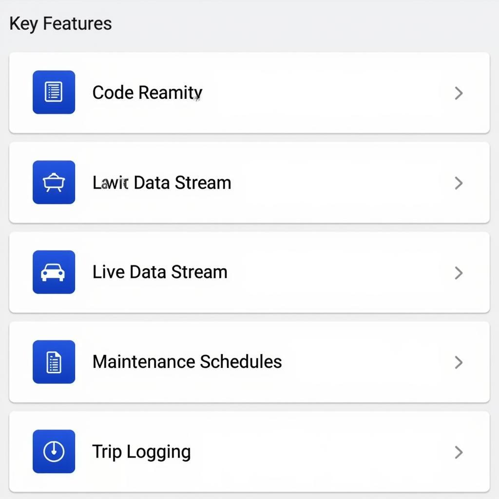 Car Diagnostic App Features