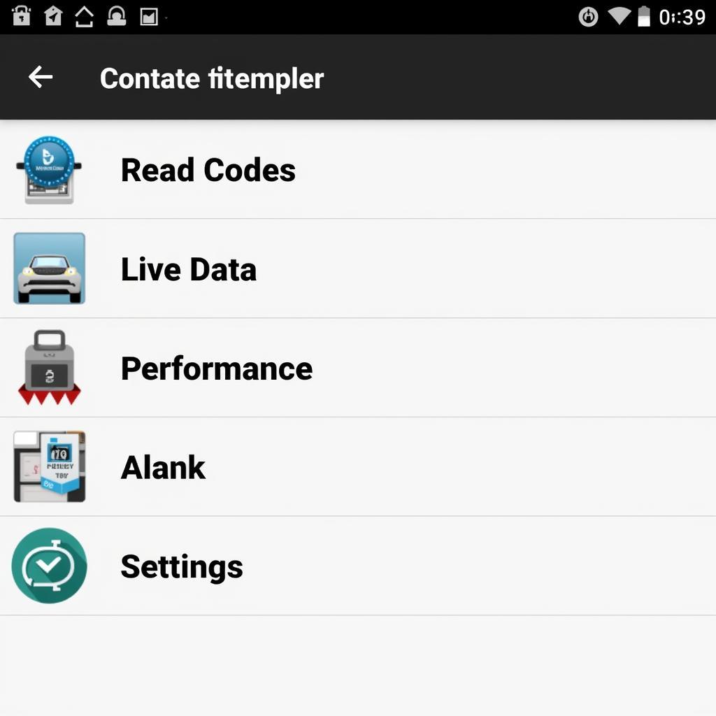 User-friendly car diagnostic app interface