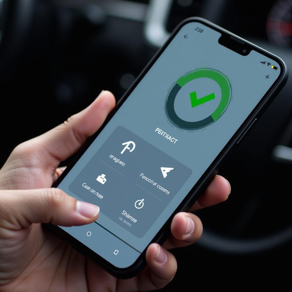 Smartphone Displaying Car Diagnostic App