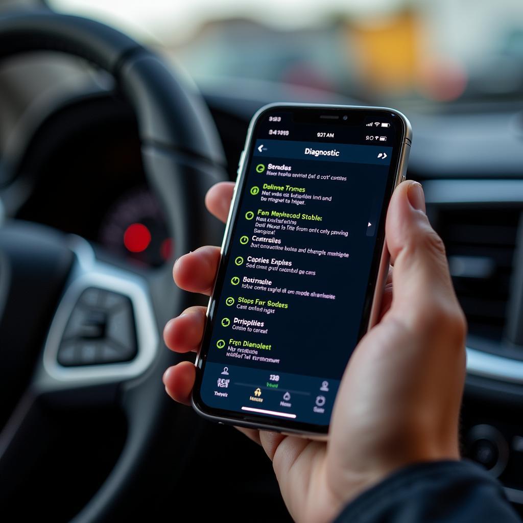 Car Diagnostic App on Smartphone