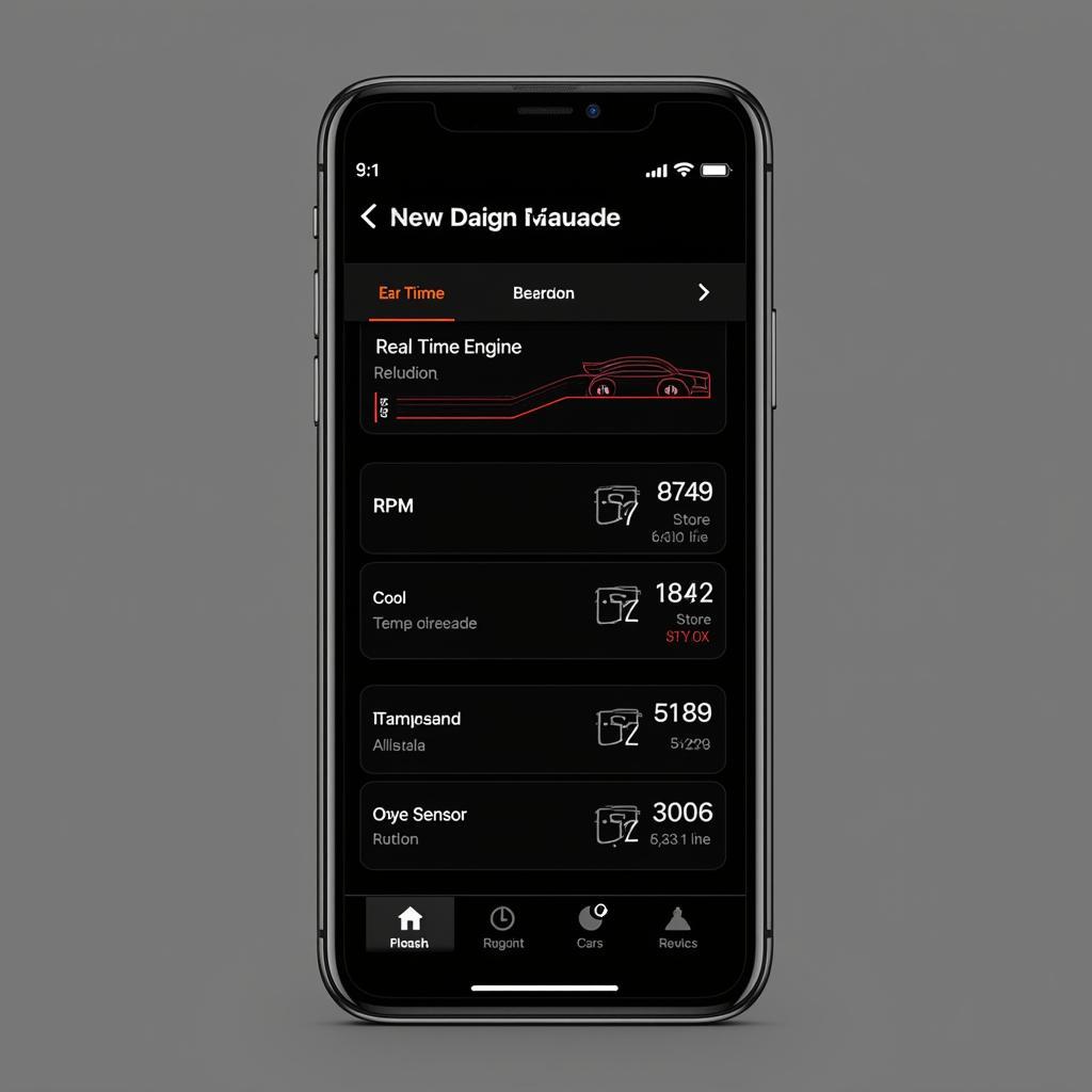 Car Diagnostic App Display