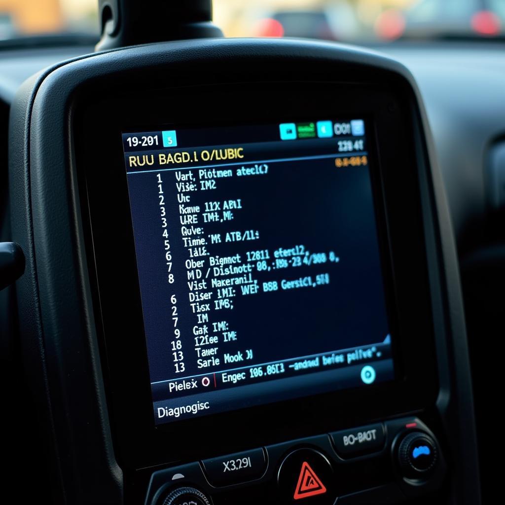 Car Diagnostic Codes Displayed on a Scanner in Horley