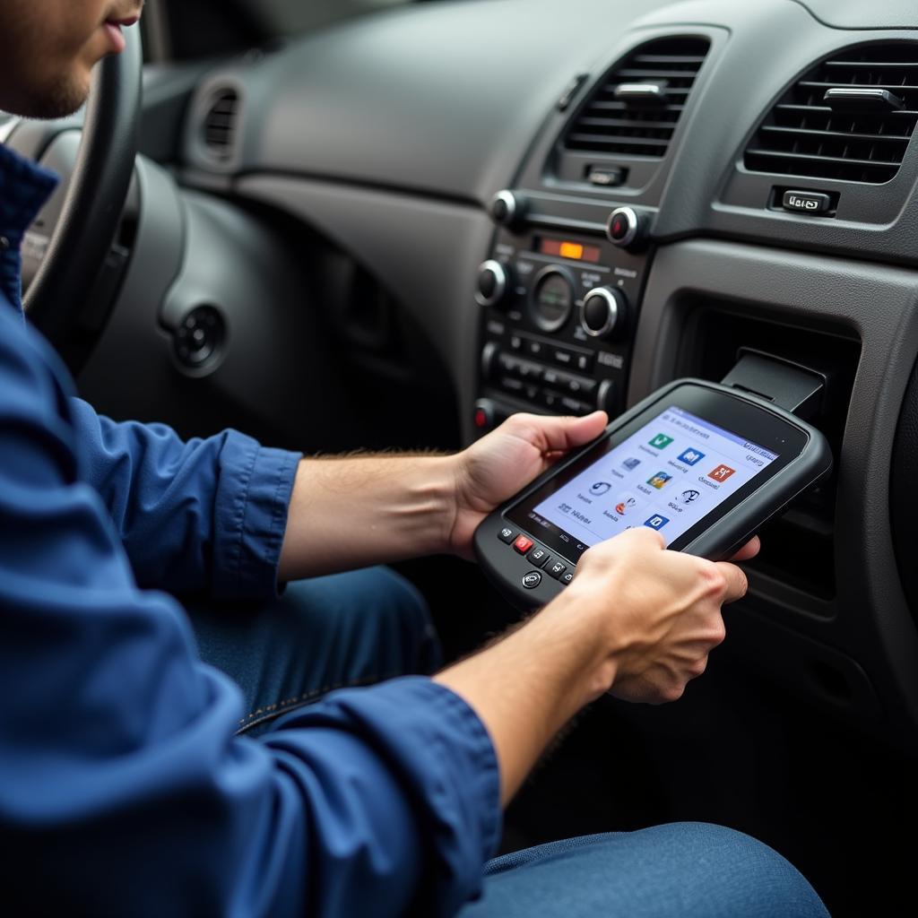 Car Diagnostic Computer in Action