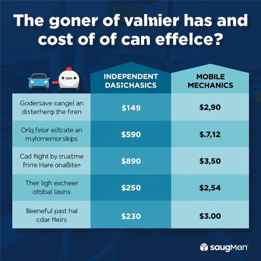 Car Diagnostic Cost Comparison