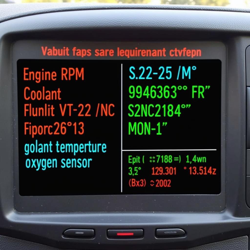 Car Diagnostic Data Display