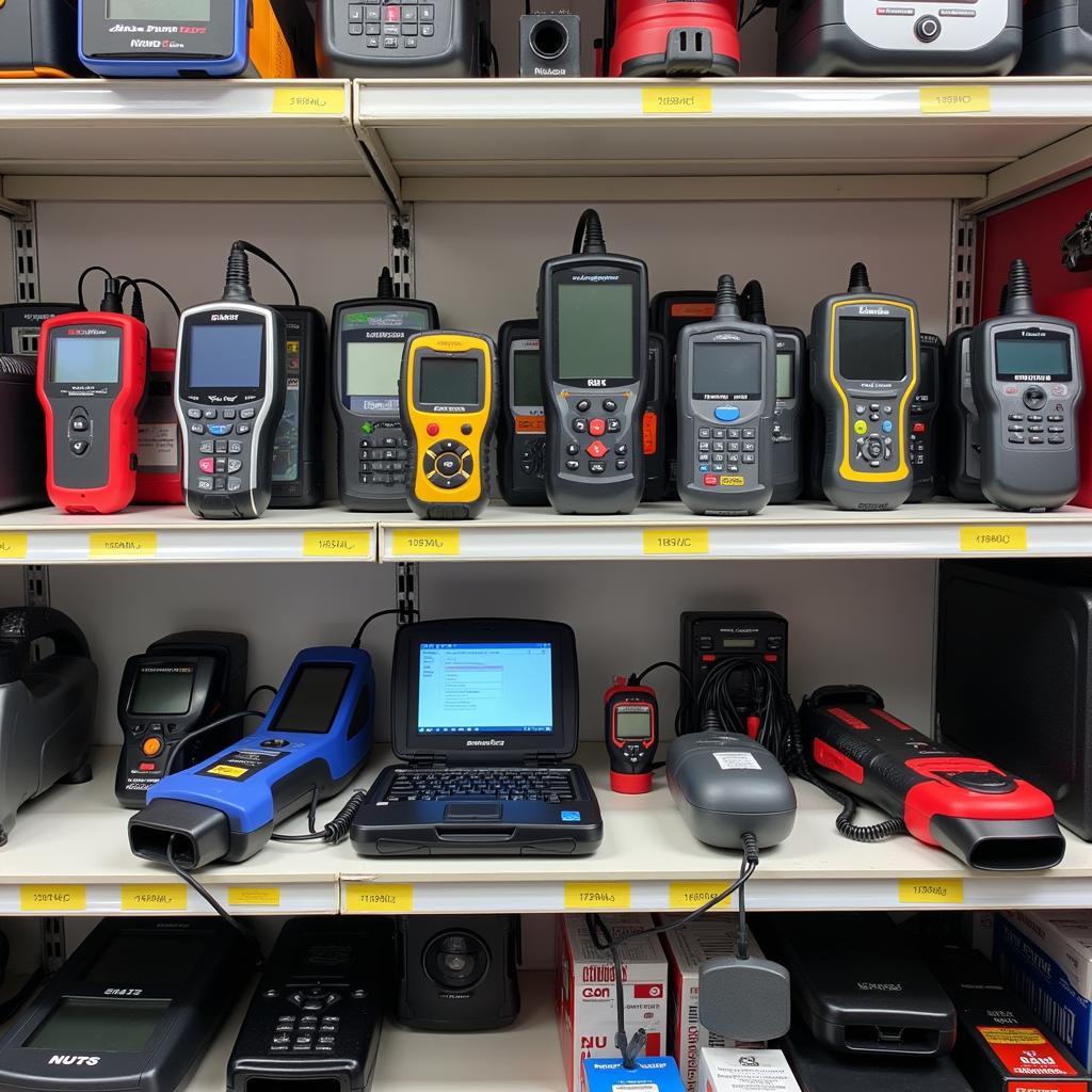 Diagnostic Equipment Display in a South African Auto Shop