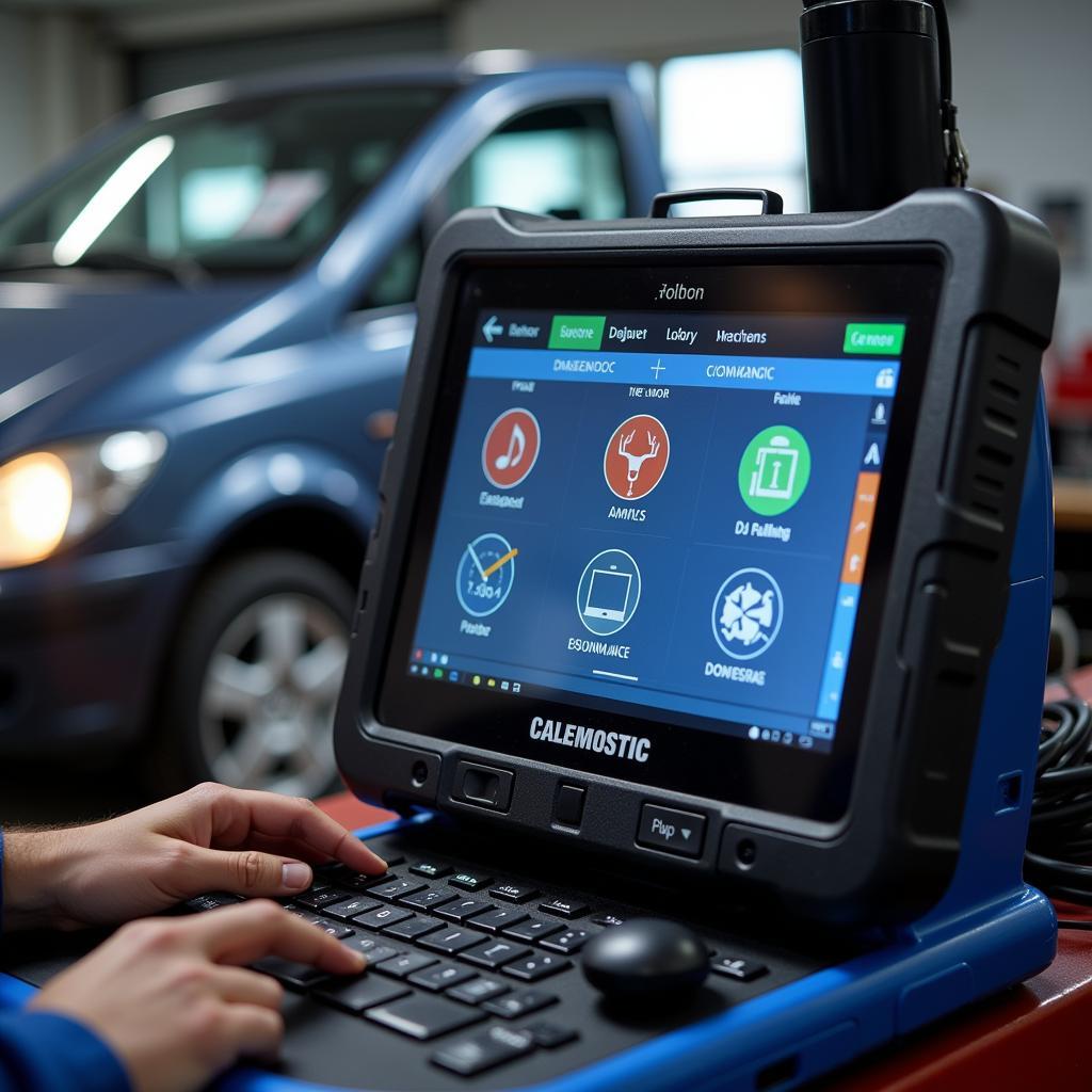 Car Diagnostic Machine in a Professional Setting