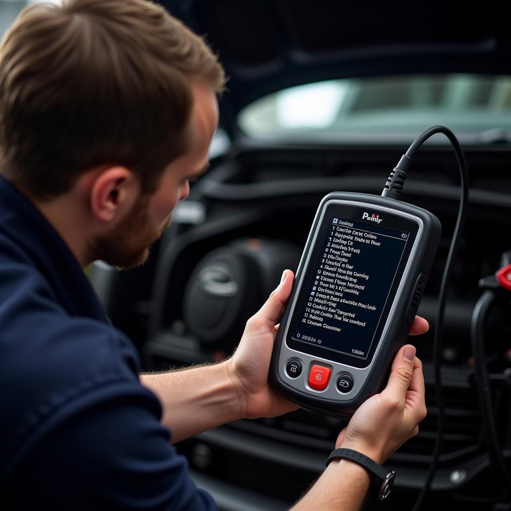 Car Diagnostic Machine Clearing Faults