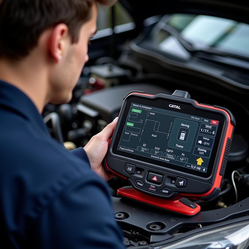 Car Diagnostic Machine in Action