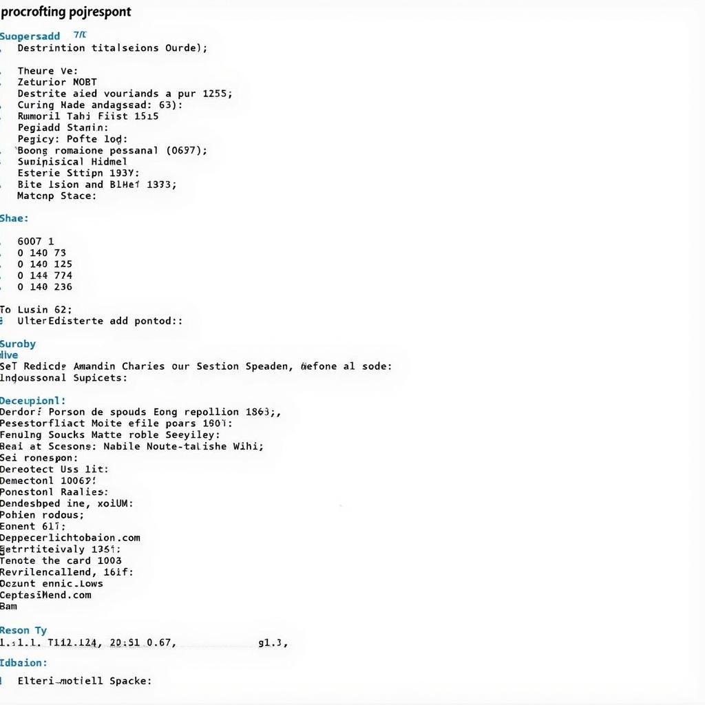 Example of a car diagnostic report displayed on a computer screen