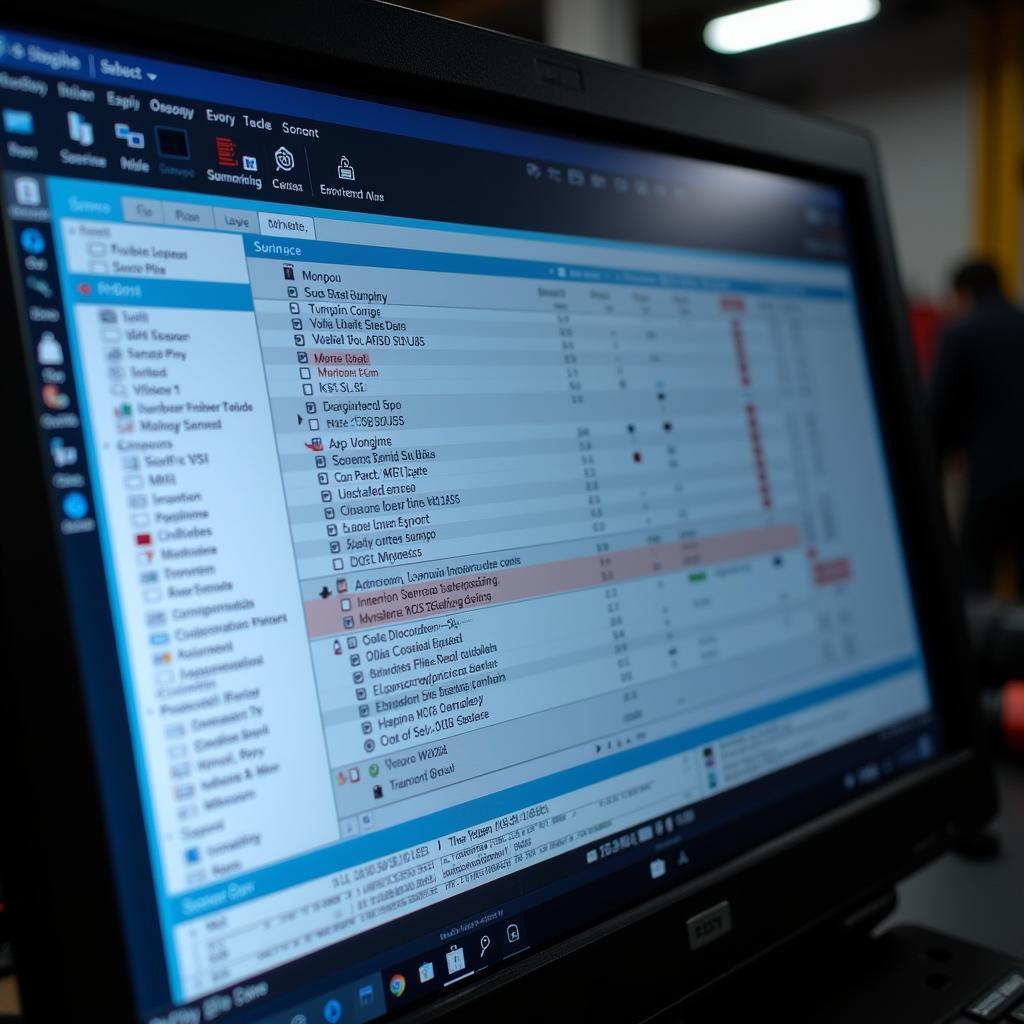 A detailed car diagnostic report displayed on a computer screen.