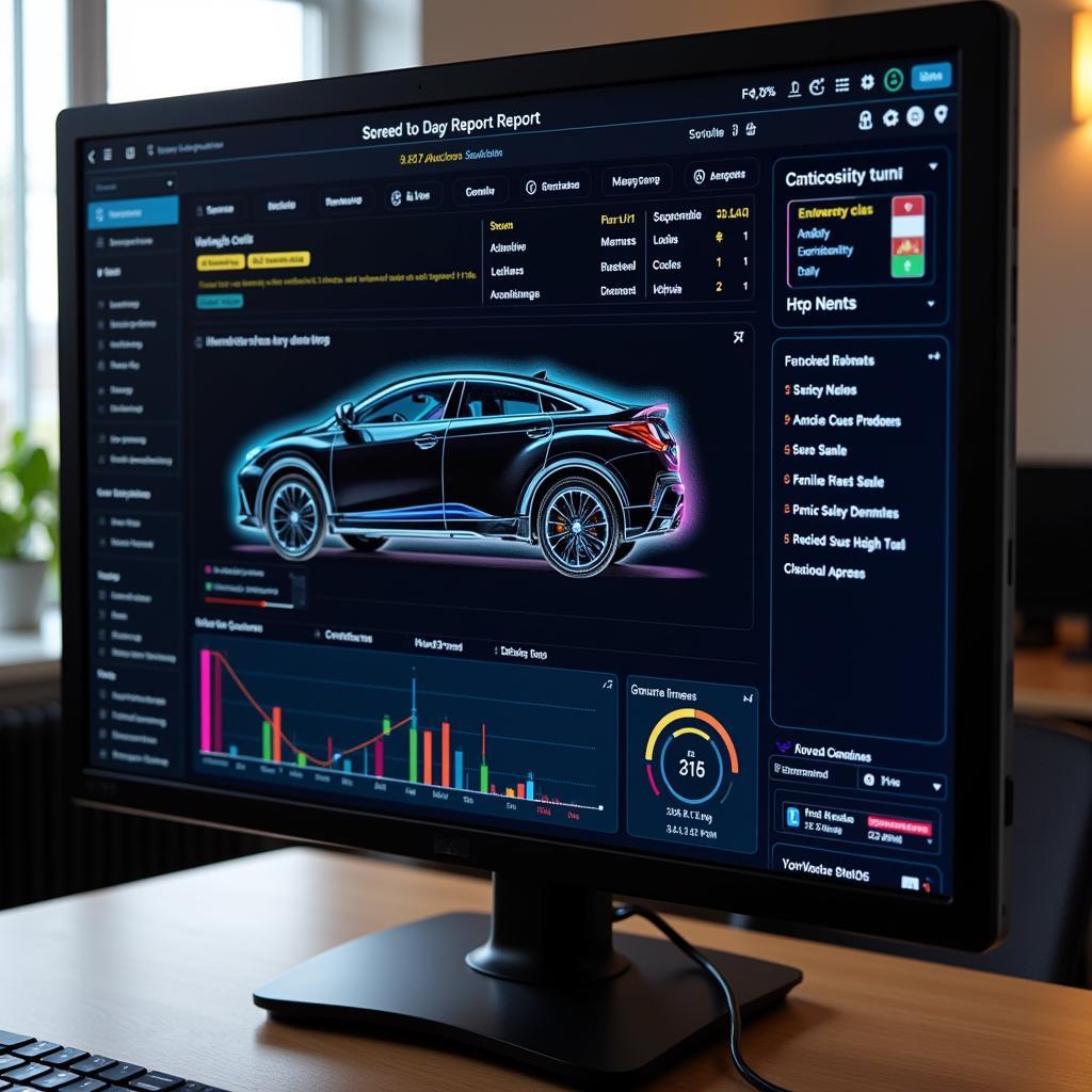 Car Diagnostic Report on Computer Screen