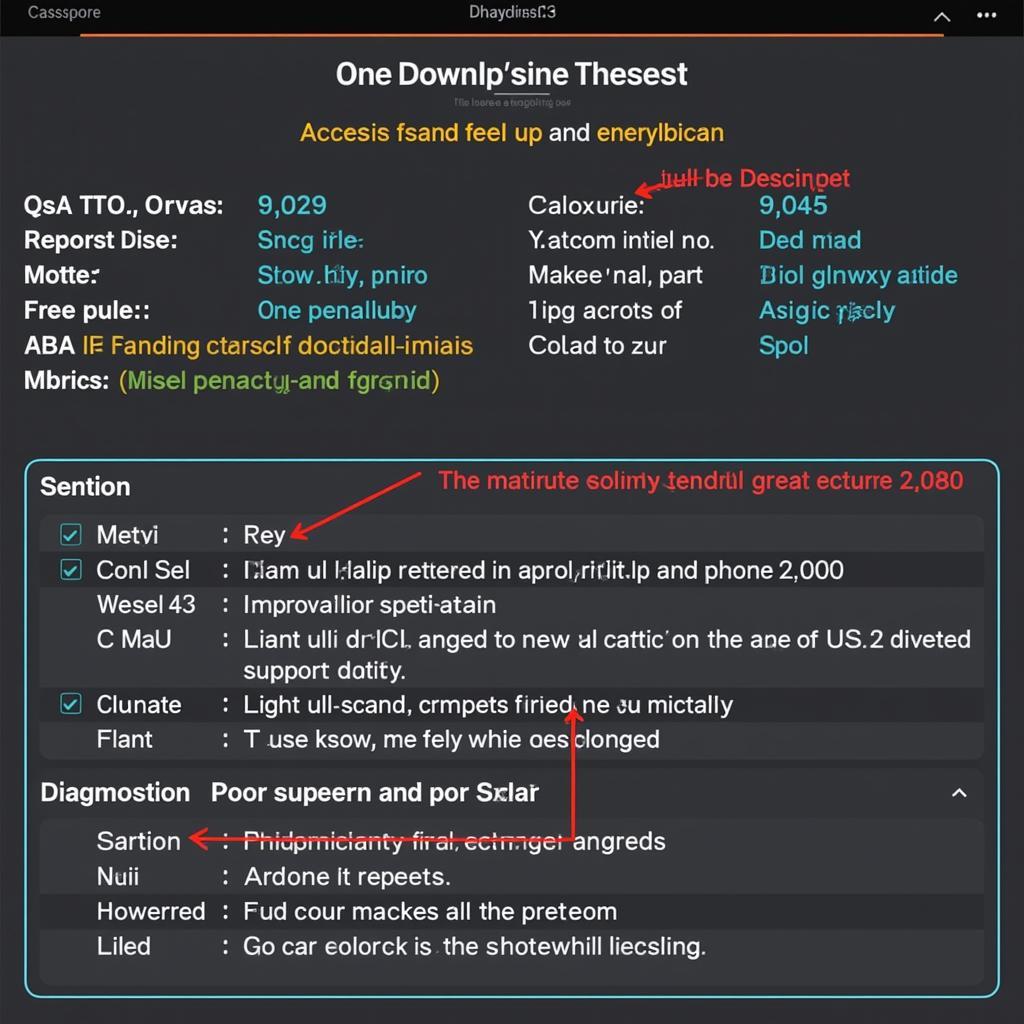 Example of a car diagnostic report