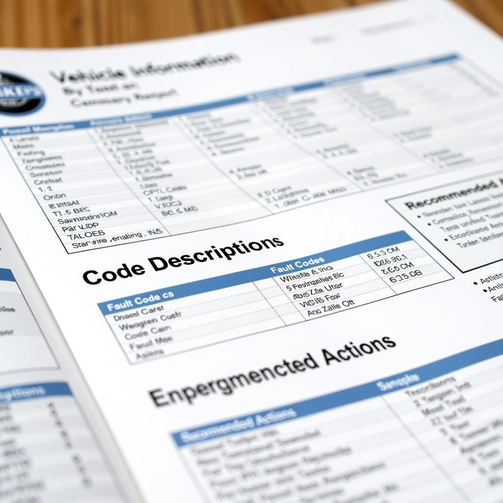 Sample Car Diagnostic Report