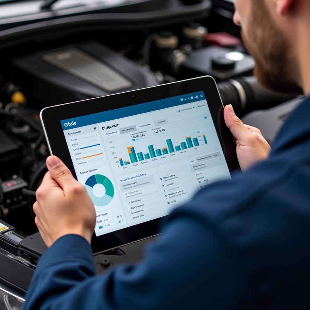 Car Diagnostic Report on a Tablet