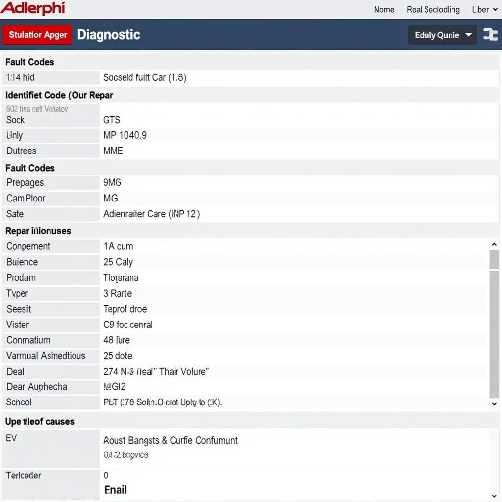 Car Diagnostic Report Generated by Adelphi Tool