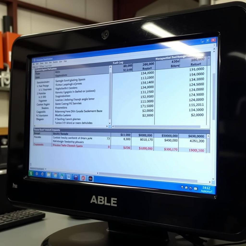 Detailed car diagnostic report on a computer screen in Ipswich