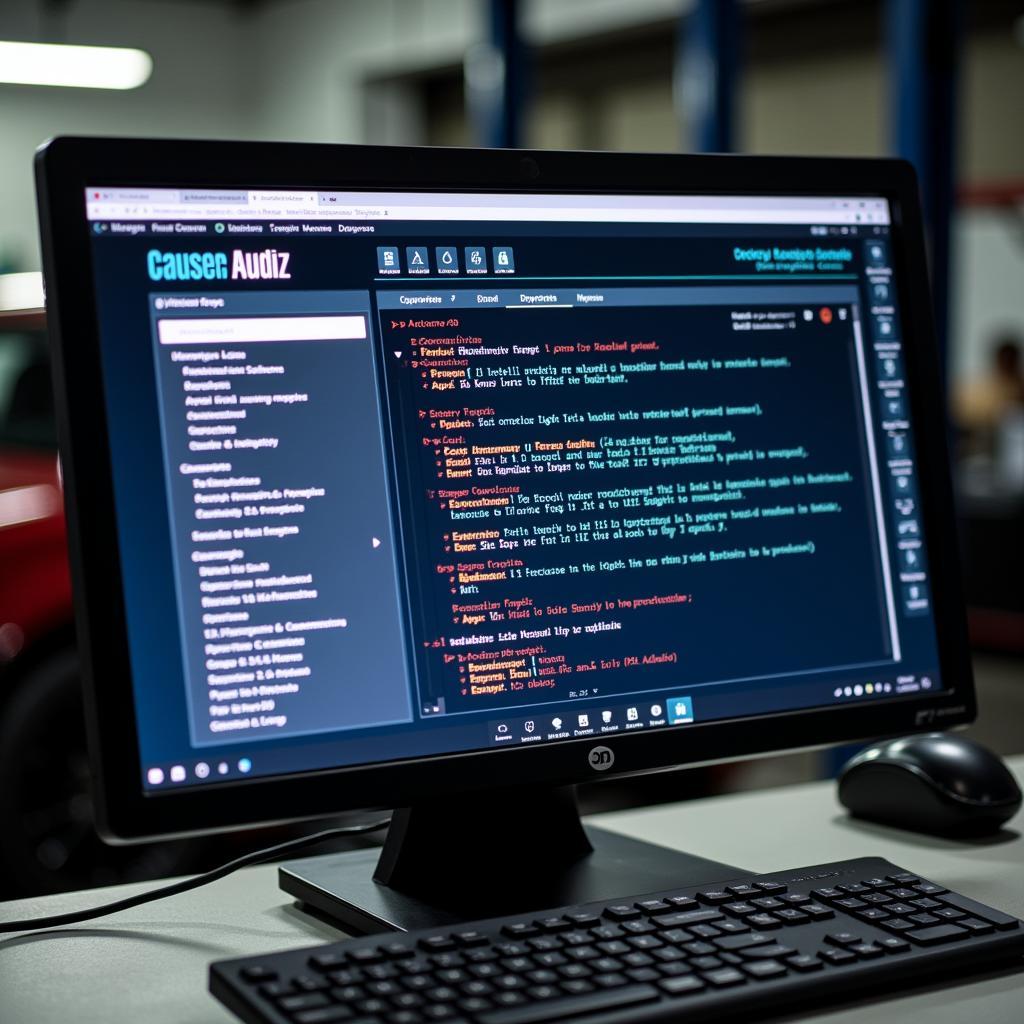 Car diagnostic report displayed on a computer screen in Luton