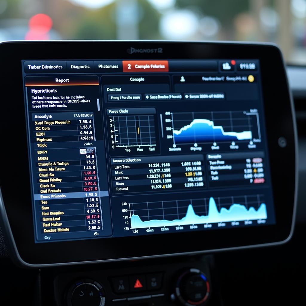 Car Diagnostic Report Displayed on a Computer Screen