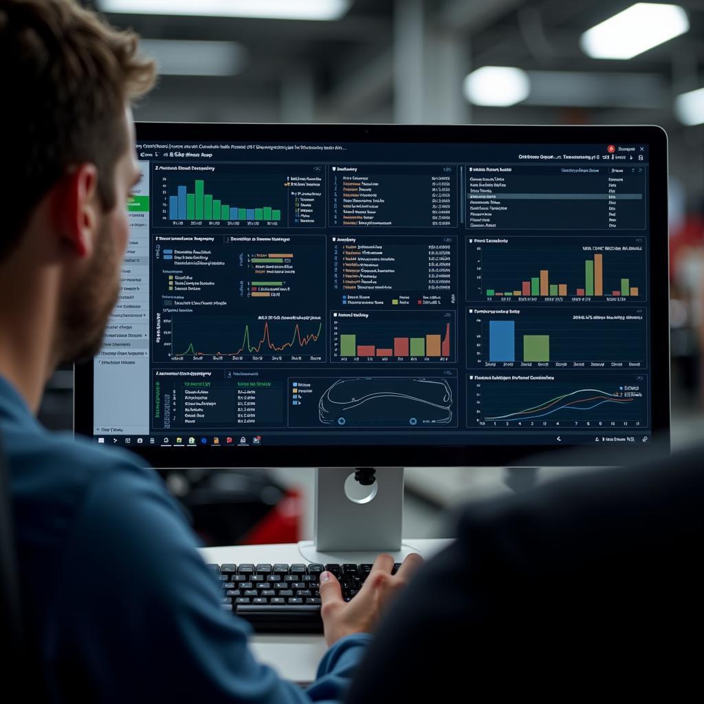 Car Diagnostic Report on Computer Screen