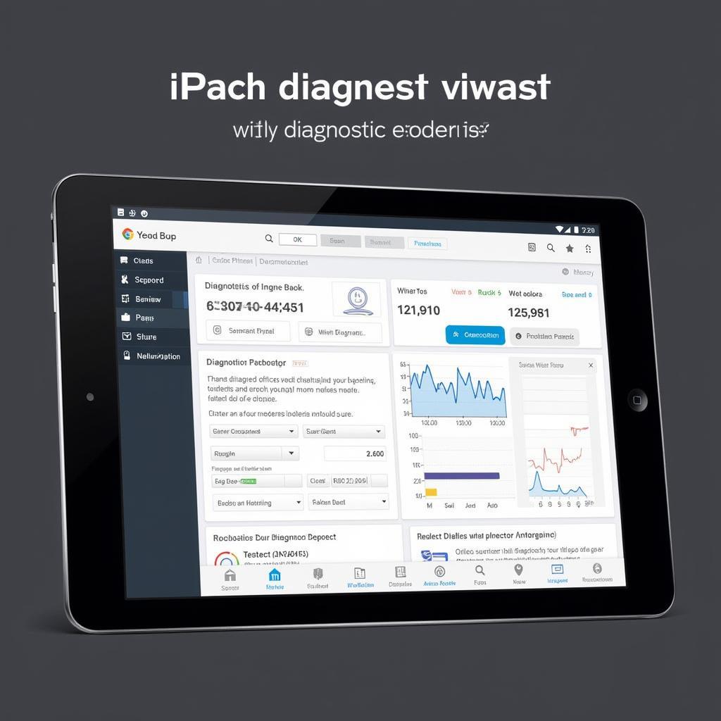 Car Diagnostic Report on iPad Screen