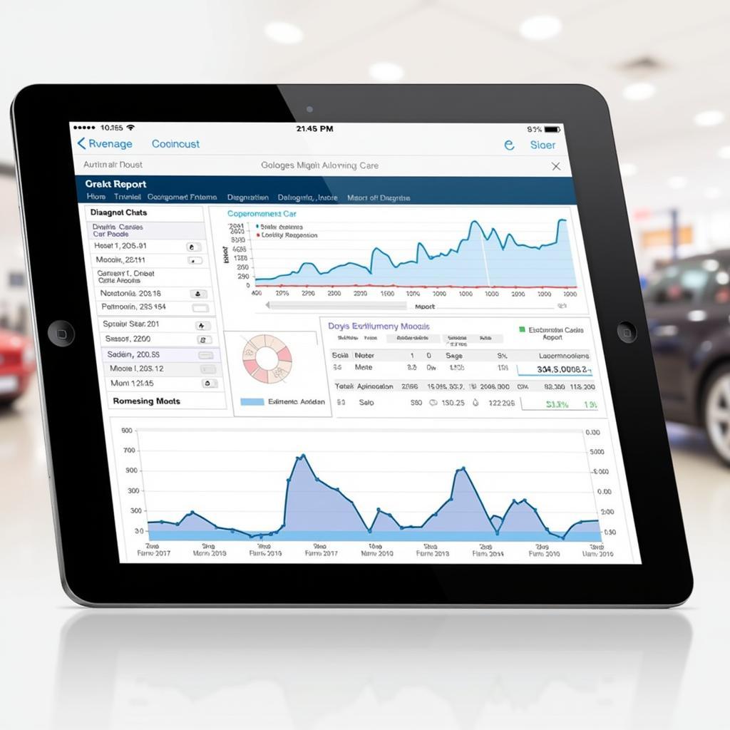 Digital Car Diagnostic Report on a Tablet