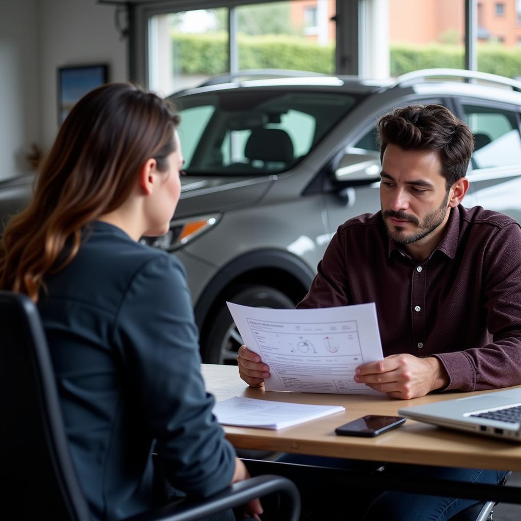 Reviewing a Car Diagnostic Report in Purley