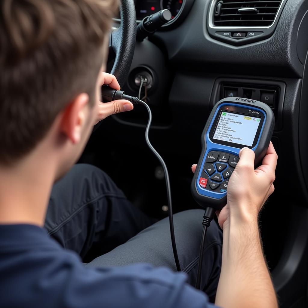 Car Diagnostic Scan in Progress