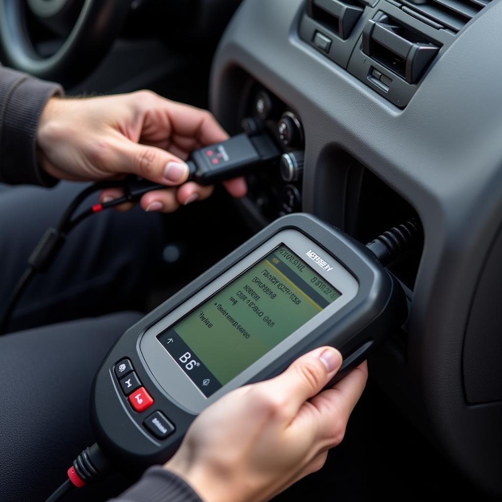 Car Diagnostic Scanner in Action