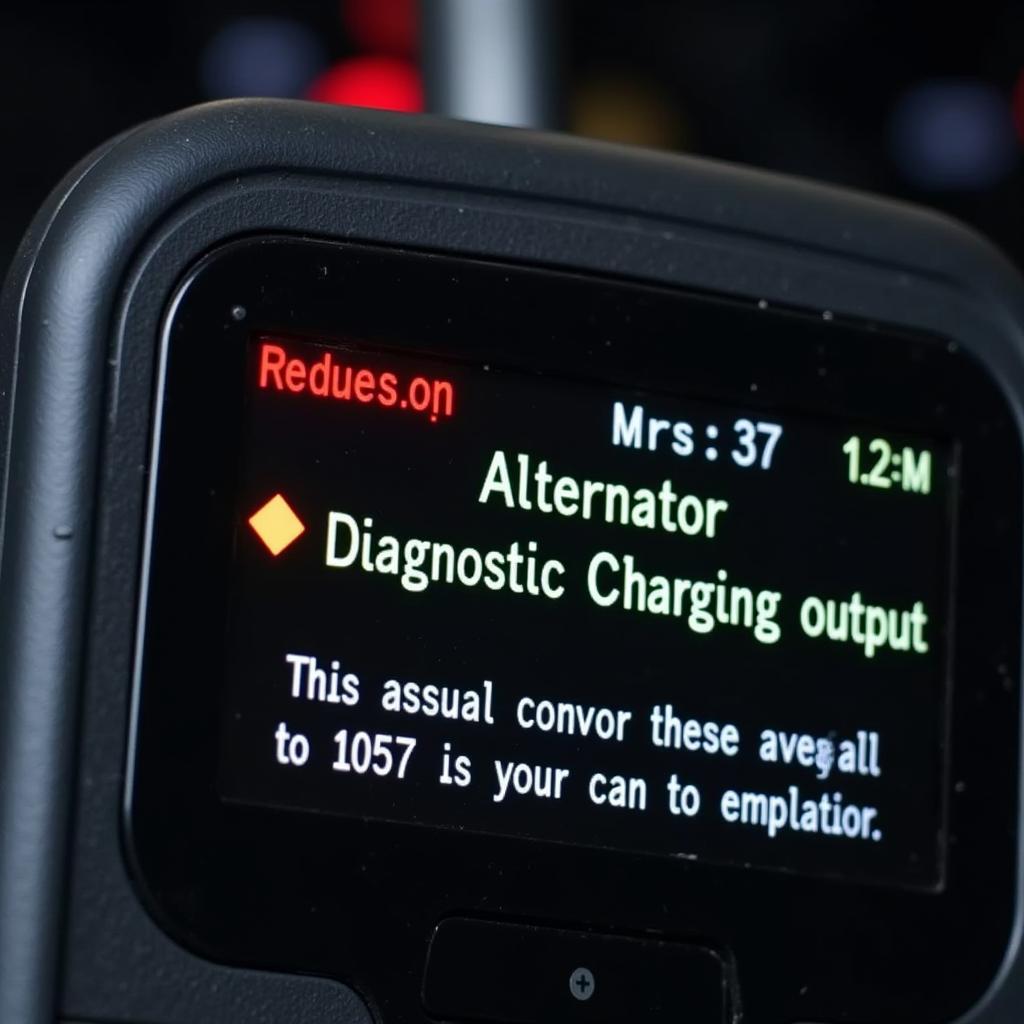 Car Diagnostic Scanner Detecting a Faulty Alternator