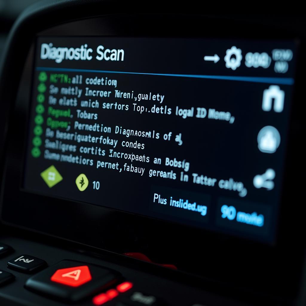 Car Diagnostic Scanner Displaying Error Codes